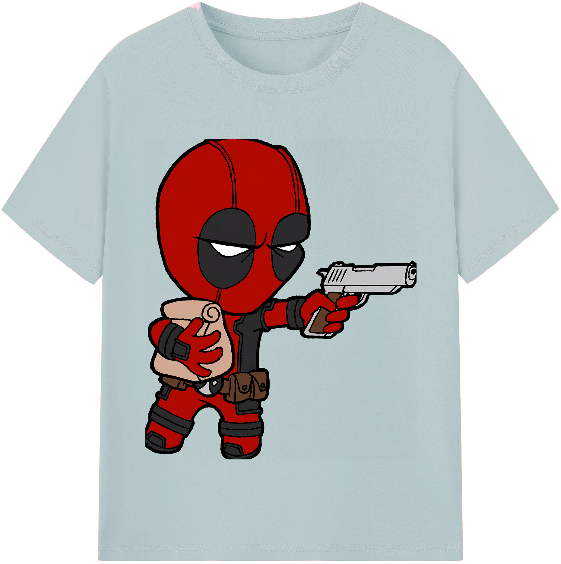 （画像用） Deadpool デッドプール 綿100％半袖Tシャツ（フロントプリント）